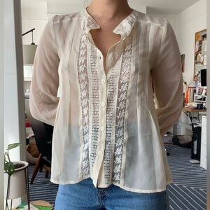 Boho Cottagecore Lace Blouse